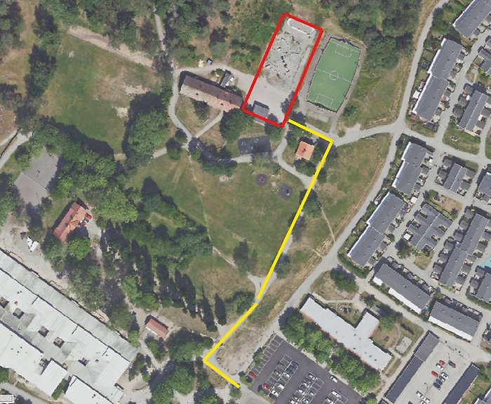 Kartbild som visar området.